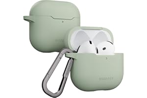 MAGEASY Design für AirPods 4 Case – Stoßfeste Schutzhülle für AirPods 4, fleckenresistent, glatt & hautfreundlich, unterstützt kabelloses Laden – Skin (Wüstengrün)