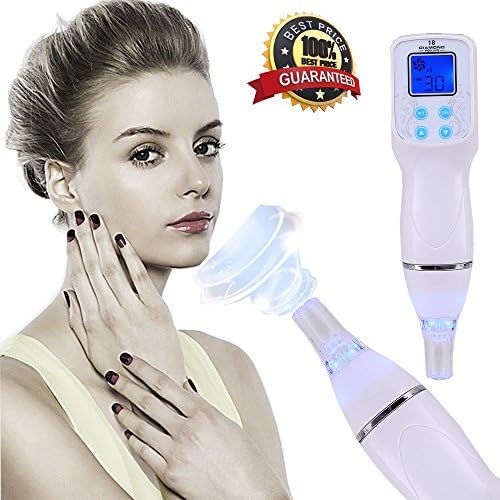 [New Version 2017] TZLong Electronic Comedo Vacuum Suction, Portable Microdermabrasion Diamond Machine, Facial Pore Nose Blackhead Cleaner, Acne Remover Rechargeable Skin Peeling Comedone Extractor Set