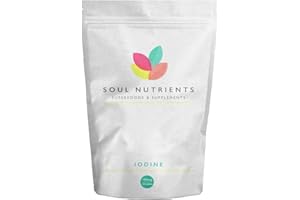 SOUL NUTRIENTS Iodine 150mcg 120 Tablets | Max Strength Natural Source of Iodine from Potassium Iodide | Pregnancy Health & Thyroid Supplement | Vegan UK Made | GMP Approved | Stocking Filler