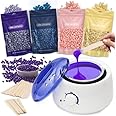 Hair Removal Wax Warmer With 4 Different Beans Salon Quality Wax at Home, Painless Eassy To Use, Professional Results, Smooth Skin Wax Spatulas wax kits Wax Beads, Wax Heater waxing kits for Women Men