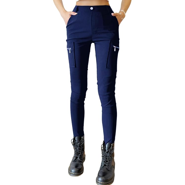 Petite Pantalon Cargo Froncé Noir À Taille En V | Petite | PLT FR