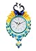 Dollar Pendulum Wall Clock - Couple Peacock Look (Turquoise Color) RS.999.00