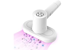 Yaasier Aspirapolvere antiacaro per acari, Battimaterasso antiacaro con luce UV e contenitore per polvere permanente HEPA, Aspiratore Anticari per divano/materasso/tessile