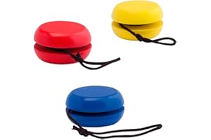 DISOK Lotto di 21 Yoyos in Legno Assortiti in Colori. - Yoyos Children Children Wooden Kids, Perfetto per Regali di Compleanno per Bambini, economici,Bomboniere Matrimoni, comunioni.