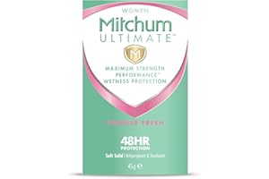 Mitchum Ultimate Women 48 Hr Protection Soft Solid Cream Stick Deodorant und Anti-Transpirant, Puderfrisch, 45 g (1er Pack)