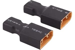 OliRC 2 pcs Mâle XT90 XT-90 à Femelle Deans T Plug Connecteur Adaptateur (C99-2)