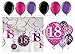 Produktbild Feste Feiern Geburtstagsdeko 18. Geburtstag I 24 Teile Deko-Set Spirale Swirl Girlande Luftballon Pink Schwarz LILA Party Set Happy Birthday 18