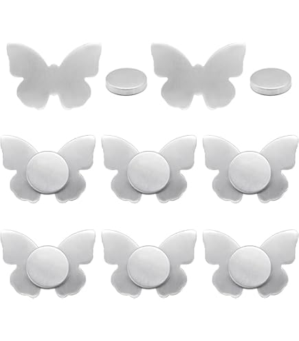 Poids De Nappe Magnétiques - Lot De 8 (4 Papillons + 4 Hiboux) - Acier Inox - HIQE-FL