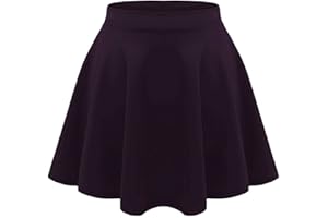 janisramone Kids Girls Children New Plain Flippy Flared High Waistband Stretch Short Mini Skater Skirts