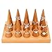 Produktbild QILICZ Ringkegel Ringständer Ringhalter, 15 Holz Kegelform Ring Display Ständer Halter Schmuckdisplay in 3 Größe mit Holz Tablett, DIY Holzring Kegel förmig Schmuckständer Präsentationsständer