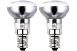 Lightsave 2X R39 E14 30W Lava Lamp Bulbs 240V, Small Edison Screw SES Reflector Spot Lava Lamp Bulbs Dimmable, SES Warm White 2700K Energy Saving R39 Spotlight