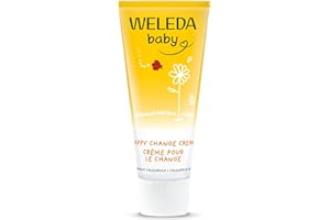 WELEDA Baby - Crème Pour Le Change Pour Bébé - Extrait De Fleur De Calendula - Protège, Régénère & Apaise - Recommandée Par Les Pédiatres - Convient Aux Nouveaux-Nés - Certifiée NATRUE* - Bio - 75 ml