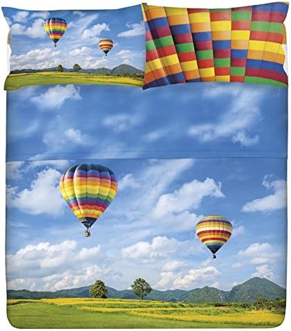 Gabel Planet Globus Full Sheet Bedspread, 100% Cotton, multicoloured, to a Piazza and a half, 290 x 180 x 1 cm