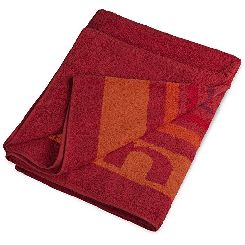 Saunatuch 80x200 saugfähige Baumwolle, flauschiges Frottee Badetuch Strandlaken, Herren u. Damen Frottiertuch 480g/m², Stripes CelinaTex 0002154 rot