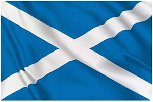 ROCKPARTY Scotland Flag 5x3 ft – Outdoor/Indoor Polyester Flag with Brass Grommets – Fade-Resistant, Double-Stitched Edges – Patriotic Banner for Home, Events, or Business