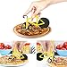 Produktbild WEINAS Pizzaschneider, Doppel-Edelstahl-Bike Pizza Schneidrad Räder Cutter gelb