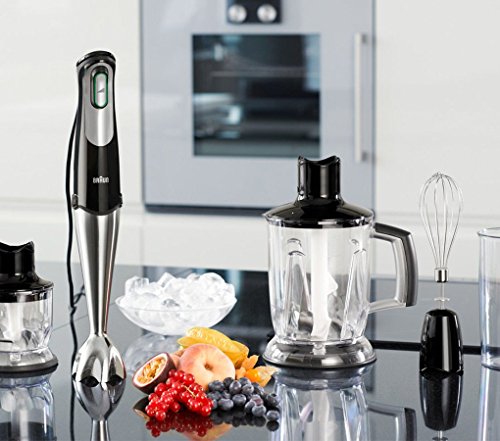 Braun MultiQuick 7 MQ 745 Aperitive Stabmixer, 750 W, Standmixer-Aufsatz (1.250 ml), Edelstahl-Schneebesen, EasyClick System, PowerBell Technologie - 9