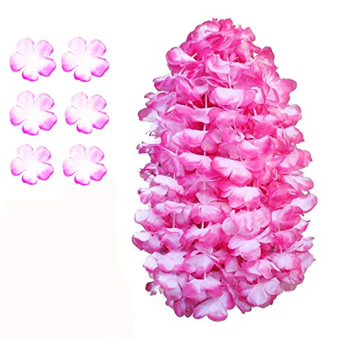 50 Pezzi Collana Hawaiana Rosa Bianca Multicolore Fiori Finti Collane Hawaiane