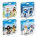 Produktbild PLAYMOBIL® Duo Pack 4er Set 9215 9216 9217 9218 Prinzenpaar + Stewardess und Offizier + Ranger und Wilddieb + Polizist und Langfinger