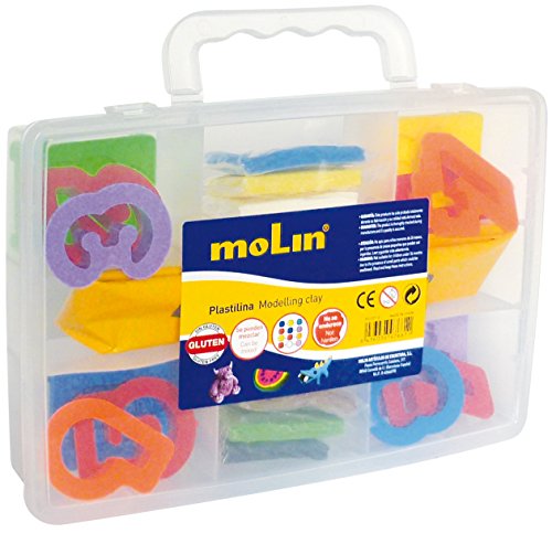 Molin ptl977-g - Valigetta di plastilina con 24 accessori