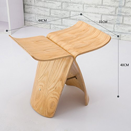 Creative Small Bench Stool Low Stool Living Room Chair Butterfly Stool Wooden Stool Change Shoes Stool To Wear Shoes Stool Fashion Simple ( Color : Peach Wood Color )