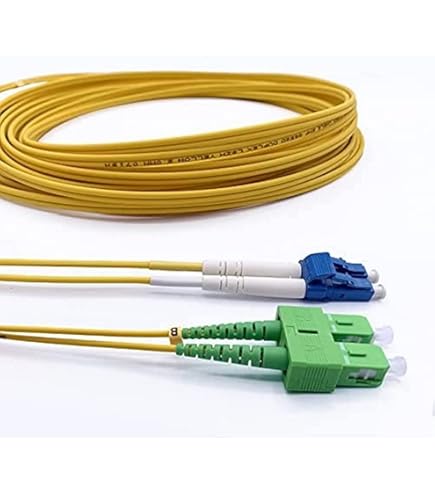 Cavo Fibra Ottica SC APC A LC UPC Singlemode Duplex 3m - Giallo, OS2, 9/125μm - Foto 5