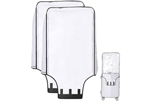 KLYNGTSK Przezroczysty pokrowiec z PCW na walizkę, pokrowiec na bagaż, wodoodporny pokrowiec do walizek, pokrowiec do walizek służbowych, na szkolne wycieczki, do użytku na co dzień, 60 x 45 x 27 cm