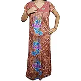 Indiatrendzs Women Nighty Hosiery Summer Floral Nightwear Night Gown 44"