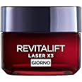 L'Oréal Paris Crema Viso Giorno Revitalift Laser X3, Azione Antirughe e Anti-Età, Per Pelle più Soda e Tonica, Con Acido Ialu