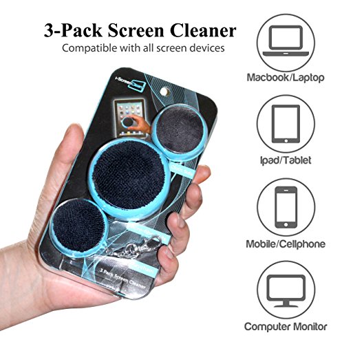 3-Pack Limpia-Pantallas para su iPad Port til Ordenador de mesa MacBook
y su M vil Una alternativa ecol gica a los pa os limpia-pantallas blue