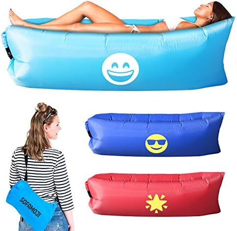 Inflatable Lounger, Sofa with Carry Bag | Durable, Comfortable, Portable &amp; Waterproof | Perfect for Outdoor, Camping, Hiking, Festival, Pool &amp; Beach