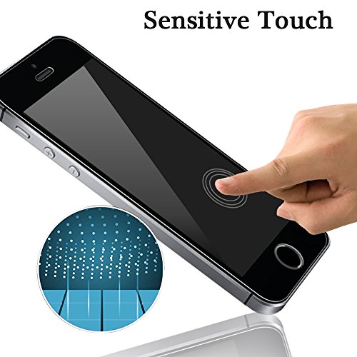 iPhone 5S SE Panzerglas Schutzfolie, DOSMUNG[2 Stück] Panzerglasfolie iPhone 5S SE 5 5c, 9H Härtegrad Gehärtetem Glas Displayschutzfolie, 99% Transparenz-Schutz vor Wasser, Öl, Staub und Kratzern - 4