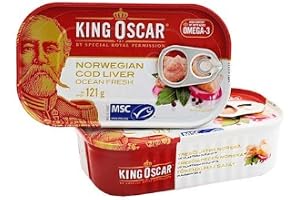 Ulan King Oskar torsklever från Norge, 4-pack fiskkonserver (4 x 121 g)