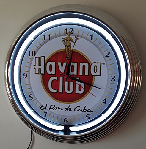 NEONUHR HAVANA CLUB NEON BELEUCHTUNG ROT BAR RESTAURANT KNEIPEN REKLAME + STIL - 5