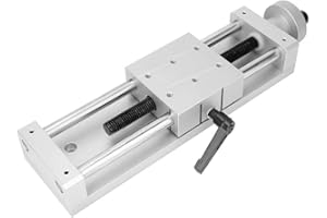 JADPES Manual Stage Screw Slide Module,KA80-1402-50/100/150 Aluminum Alloy High Precision Manual Linear Guide Slide Table Ball Screw Motion Crosses Roller Linear S