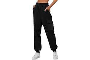 Generico Pantaloni Tuta Donna Comodi Caldi Casual Sport Pants Morbidi da Allenamento per Palestra con Elastico in Vita Pantaloni Jogging Slim Cotone Pantalone Tuta Donna Sweatpants