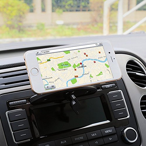iVoler Porta Cellulare Auto per CD Slot-Porta Cellulare Magnetico Universale da Auto per CD Slot, Supporto Auto Smartphone **360 Gradi di Rotazione** per iPhone X / 8 / 8 Plus / 7 / 7 Plus / 6(s) / 6(s) Plus / SE / 5s / 5, Samsung Galaxy S9 / S9+ / S8 / S8+ / S7 / S7 Edge / S6 / S5 / J5 / A5, Asus Zenfone 3 / 4, Huawei, Google Nexus, LG, Nokia, Blackberry, Xiaomi, Lenovo, HTC, ecc.