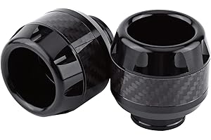 ‎ARAMOX Motorrad Sturzschutz Sturzpads Frame Sliders, Motorrad Vorderradgabel Rahmen Schieber, 1 Paar Carbon Motorrad Frontgabel Rahmengleiter Crash Protection(Schwarz)