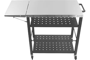Donened - Grill Stand, Grill Cart, Pizza Oven Table for BBQ Outside, BBQ Stand for Smoker Barbecue Grill Cart, 80 x 50 x 83cm