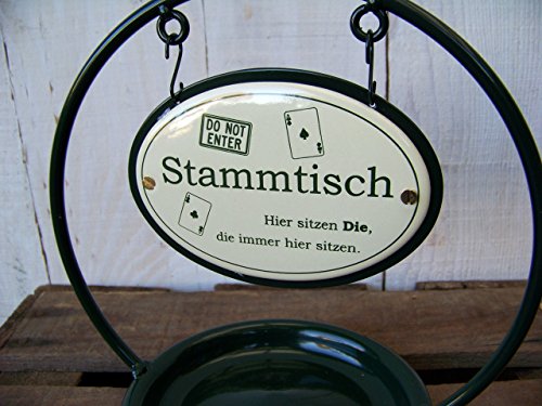 Stammtisch-Ständer Emaille m. Ascher - 3