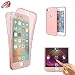 Produktbild Für iphone 5S/5 Hülle Silikon Transparent,Handyhülle für iphone SE 360 Grad Schutz Durchsichtig Vorne Hinten Touch Case,SKYXD Beidseitiger Rundumschutz Full Body Cover Klar Clear Dünne Weich Rückseite Handy Tasche Premium Backcover für iphone 5/5S/SE - Roségold