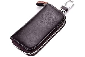 iSuperb® Portachiavi Raccoglitore Chiave in Pelle Portafoglio con Cerniera per Donna e Uomo 11x6x2.5cm