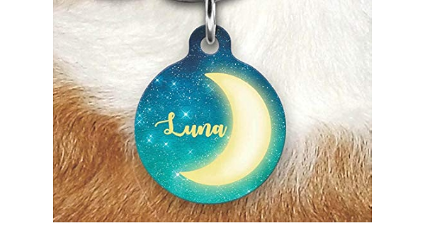 moon pet id tag