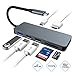Produktbild USB C Hub 7 in 1 Aluminium Type-C zu HDMI 4K Adapter, mit USB-C Port, Datenübertragung, SD-Karte, TF-Kartenleser für New MacBook/MacBook Pro 2016/2017, HP Spectre X360/Dell XPS, Samsung Galaxy S8