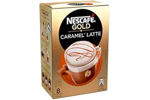 Pacchetti di caffè istantaneo | Nescafé | Gold Caramel Latte 8 Stuks | Totalmente Peso 136 grammi