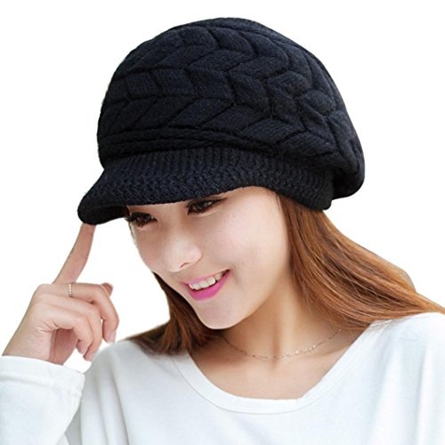 Koly Bonnet Femme, Chapeau Femme Bonnets d'hiver Chapeaux tricotés Casquette