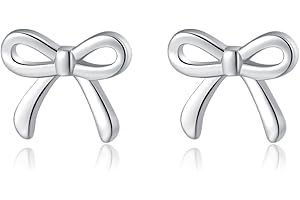 SLUYNZ Solid 925 Sterling Silber Schleifen Ohrstecker Ohrringe für Damen Mädchen Bowknot Post Ohrringe
