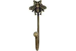 Knobs By Blossom Vintage Antique Brass Iron Wall Hooks Tie Backs Bronze Handmade Metal Animal Hook (3. Bee)