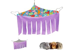 GINISWEETY Angolo Nascondi per Porcellino d'India Piccolo Animale Amaca Cage Accessori Giocattolo per Porcellino d'India Chinchilla Riccio Ratto Nano Coniglietto. Viola