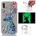 Produktbild Hülle Leuchtende iPhone X Silikon Etui Handy Hülle Weiche Transparente Luminous TPU Back Case Tasche Schale Leuchten In Der Nacht Für Apple iPhone X + Schlüsselanhänger (P) (18)